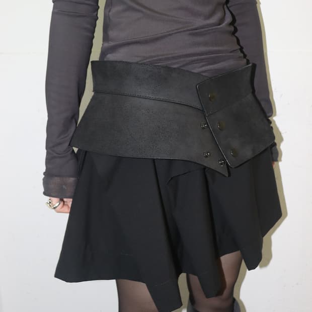 릭 오웬스 10AW “GLEAM” 레더 힙 벨트