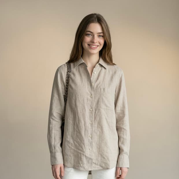 38/ 로로피아나 실크 린넨 셔츠 자켓