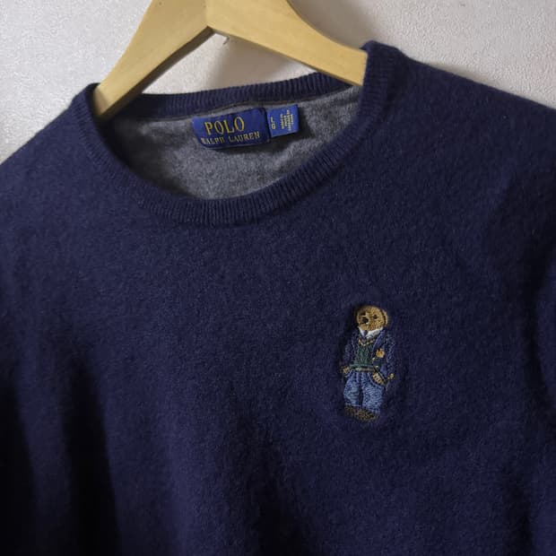 폴로 랄프로렌 베어로고 메리노울 니트 네이비 L (여성 55-슬림 66)