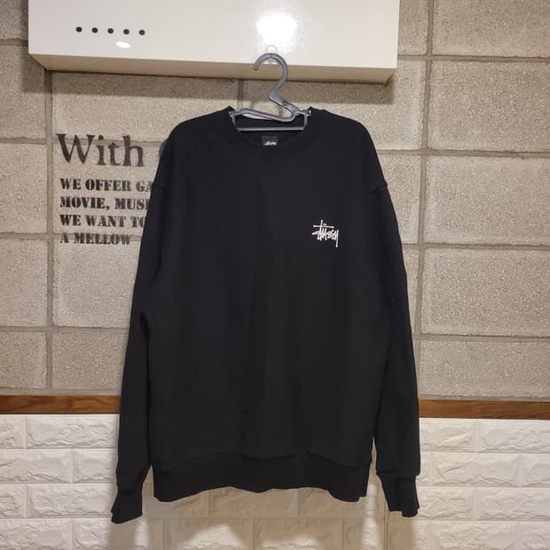스투시 빅로고 기모 맨투맨 XL