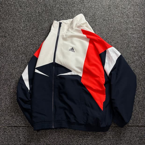 아디다스 배색 박시핏 우븐 트랙 바람막이 자켓 1488