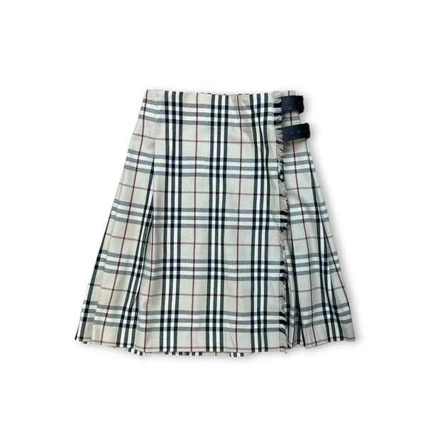 버버리 노바체크 랩 스커트