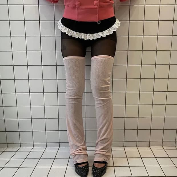 스컬프터 레그워머 핑크