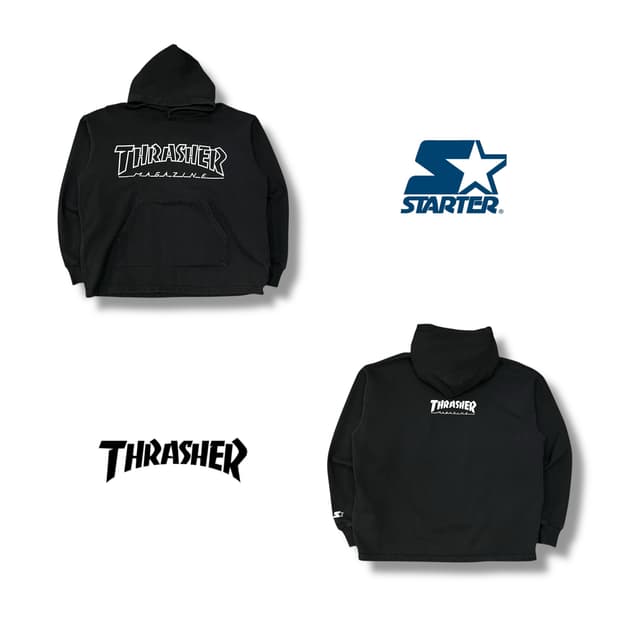  트레셔 x 스타터 빅로고 후드티 y14312