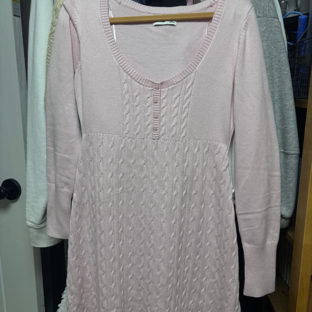 홀리스터 딸기우유 핑크 니트 원피스 판매