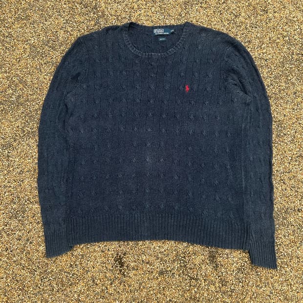 폴로(POLO RalphLauren)네이비 케이블 니트