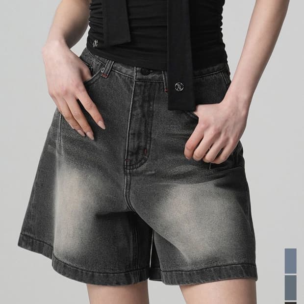 [L] 새상품) 어반드레스 데님 쇼츠 반바지