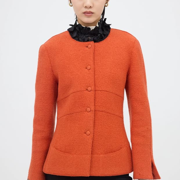 1999 Chanel 샤넬 울 포인트 컬러 자켓 42