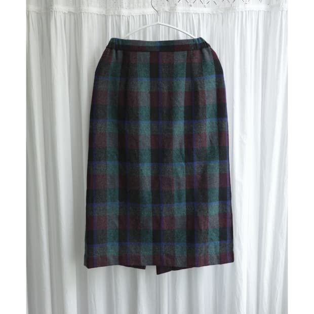 autumn checked skirt
