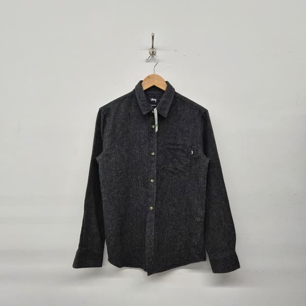 스투시 블랙 긴팔 셔츠 남녀공용 S