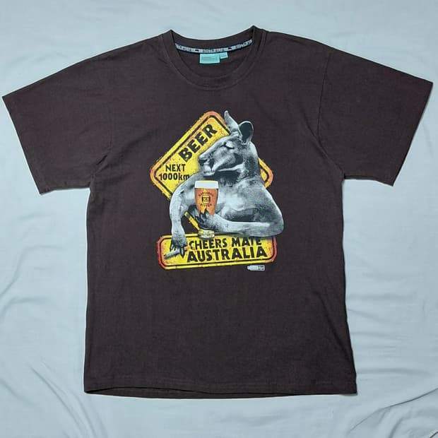 [M] 빈티지 호주 Classic Roo 'Cheers Mate' 반팔티