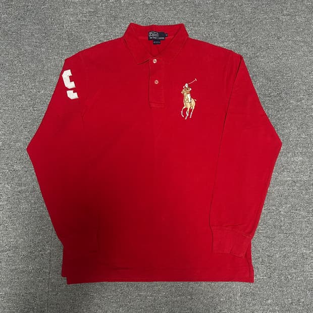 폴로 빅포니 럭비 카라티 레드