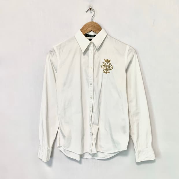 로렌랄프로렌 폴로여성 자수 빅로고 셔츠 아이보리 S