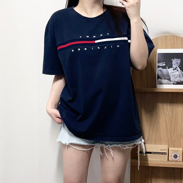 [정품] 타미 딥네이비 빅로고 반팔티 [ XL ]