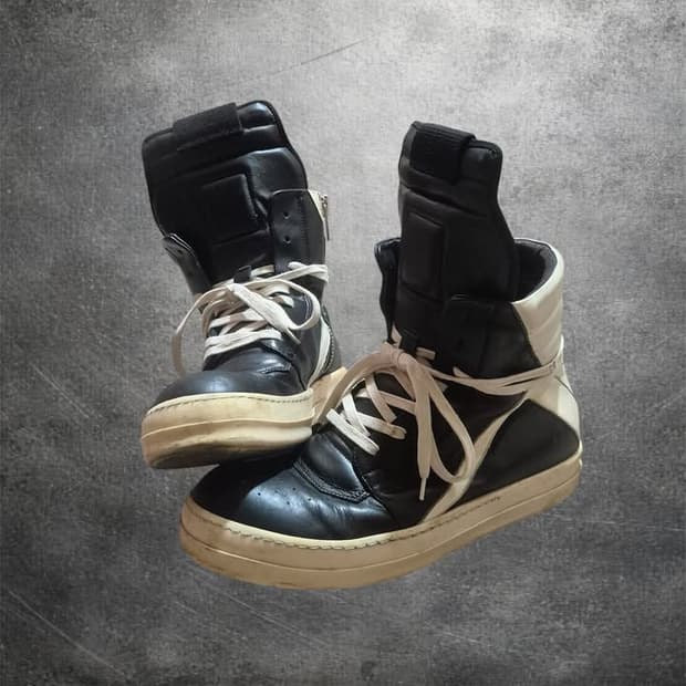 [Rick Owens] geobasket black milk
