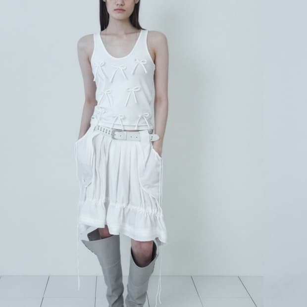 Cerric pumpkin pocket skirt white 세릭 스커트