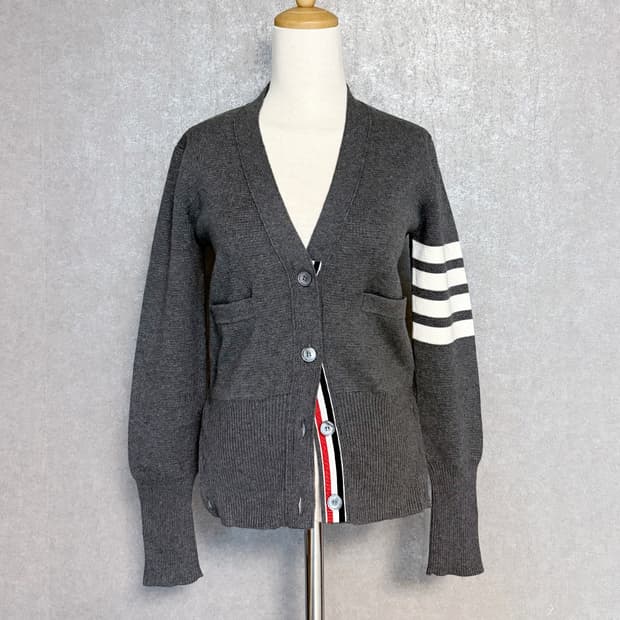 톰브라운 밀라노 스티치 가디건 그레이