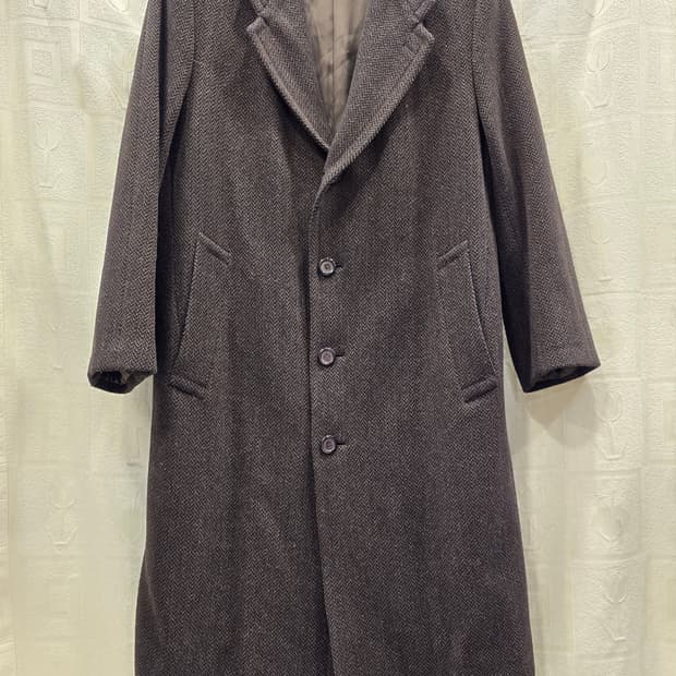 조르지오 아르마니 헤링본 울 코트 36사이즈 (90)