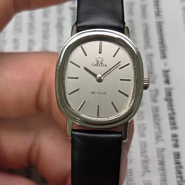 빈티지 오메가 드빌 엘립스 순정 실버다이얼 수동 메커니컬 여성용