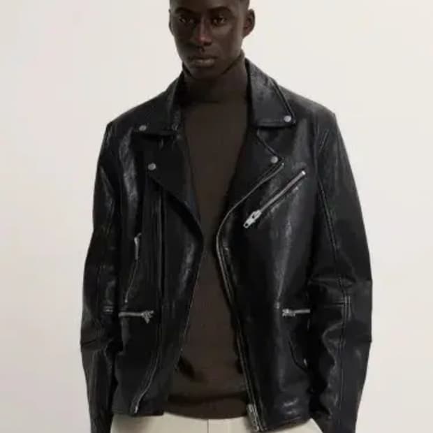 (새상품) 자라 램스킨 양가죽 라이더 