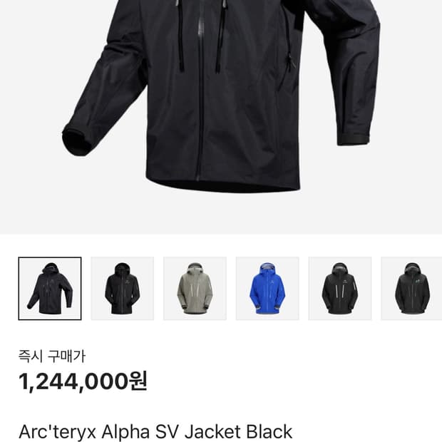 아크테릭스 알파 sv 자켓 m