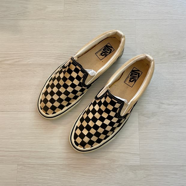 90s Vans 반스 체커보드 슬립온 데드스탁
