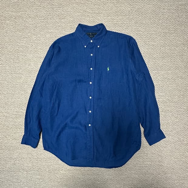 POLO RALPH LAUREN linen shirt blue