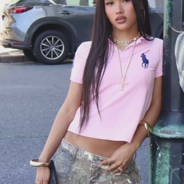 폴로 랄프로렌 핑크 롱슬리브 카라티