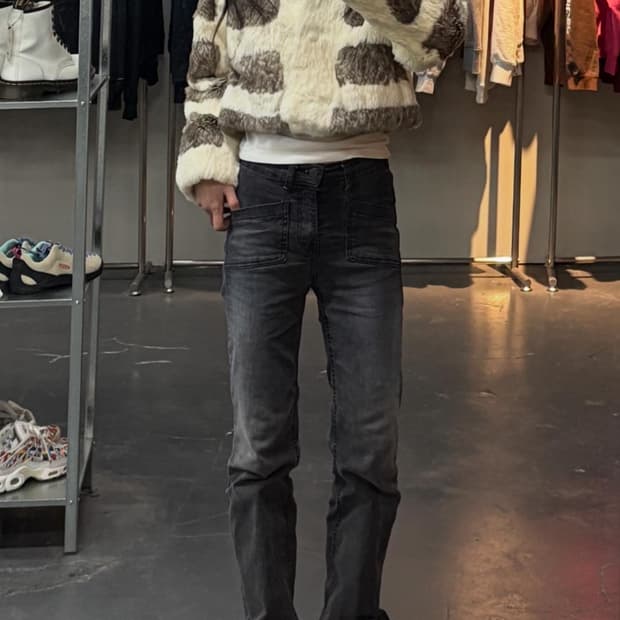 빈티지 페이크퍼 크롭 자켓 A3454