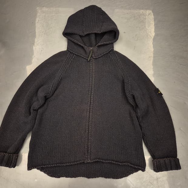 00s 스톤아일랜드 헤비울 후드 짚업 