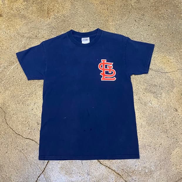 미국 빈티지 MLB 세인트루이스 카디널스 로고 반팔티