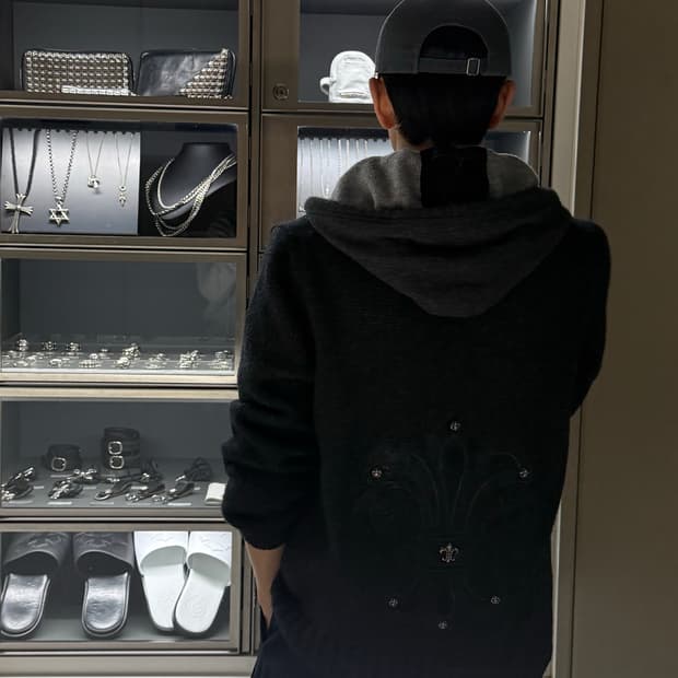 크롬하츠 빈티지 케시미어 후드집업