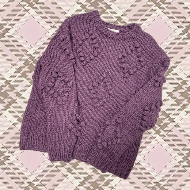 폼폼이 퍼플 니트