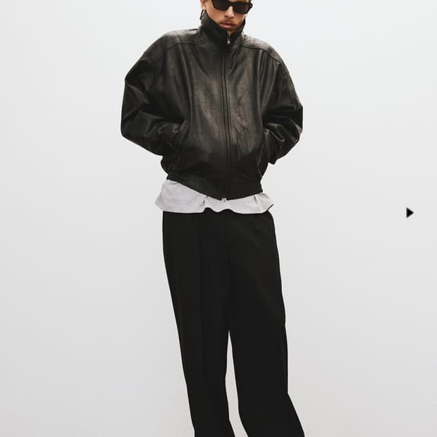 렉토 25ss 빈티지 크랙 하이넥 레더 자켓 S