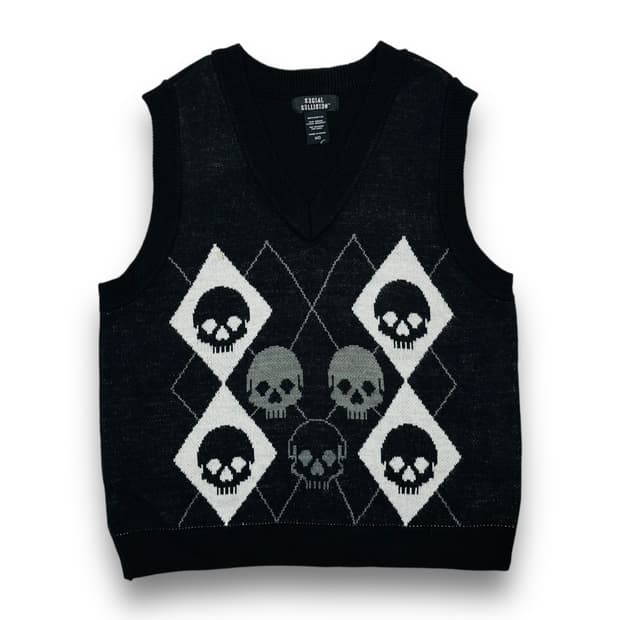 Social Collision skull Sweater Vest