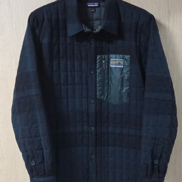 (착샷) 파타고니아 울 다운 셔츠 타탄체크 자켓