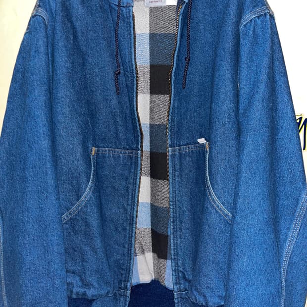 빈티지 칼하트 데님 액티브 자켓