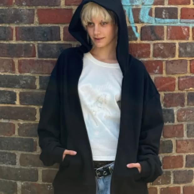 이알티알 래더 후드집업 블랙