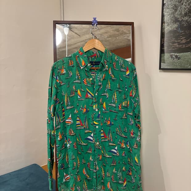 폴로 랄프로렌 요트패턴 린넨셔츠