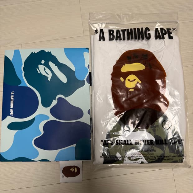 미개봉새상품) 베이프 빅헤드 카모 반팔 L