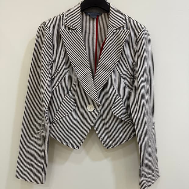 아르마니익스체인지 스트라이프 자켓 정품