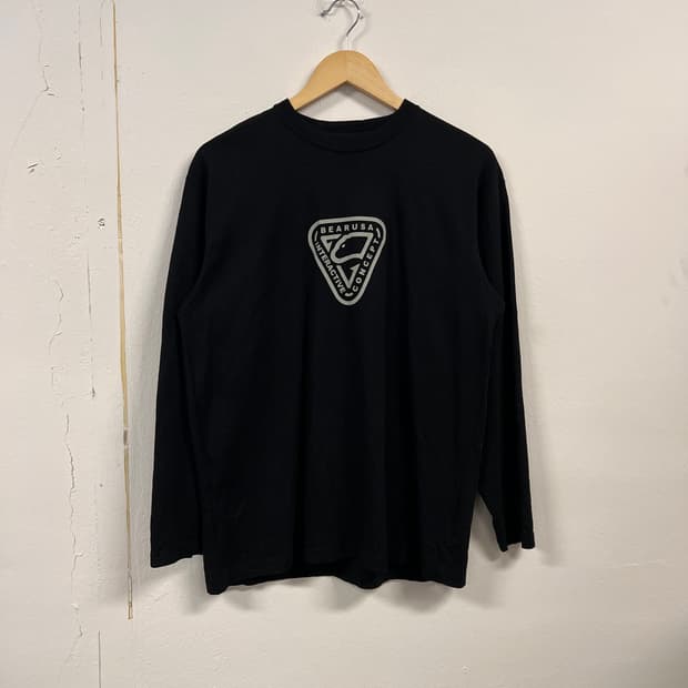 M) 베어 Bear USA 블랙 프린팅 긴팔티 T292
