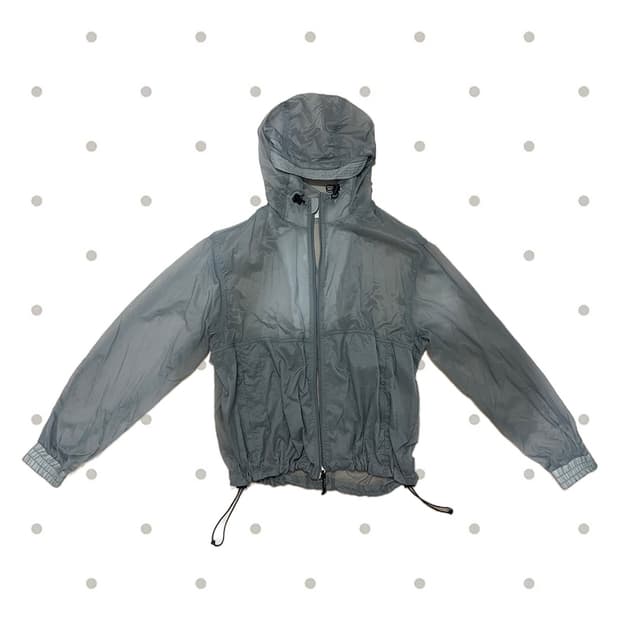 그레이 시스루 바람막이