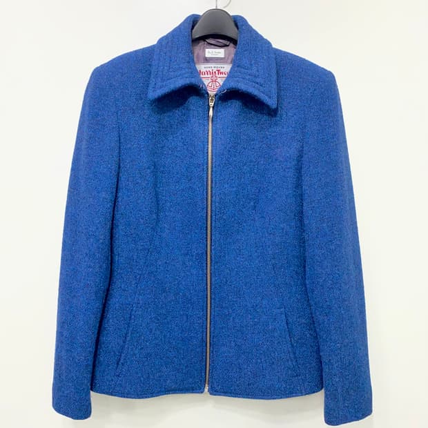 폴 스미스x해리스 트위드 블루종 자켓 42