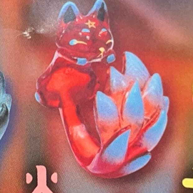 일본 가챠 여우 반지 y2k 갸루 하라주쿠 오리엔탈