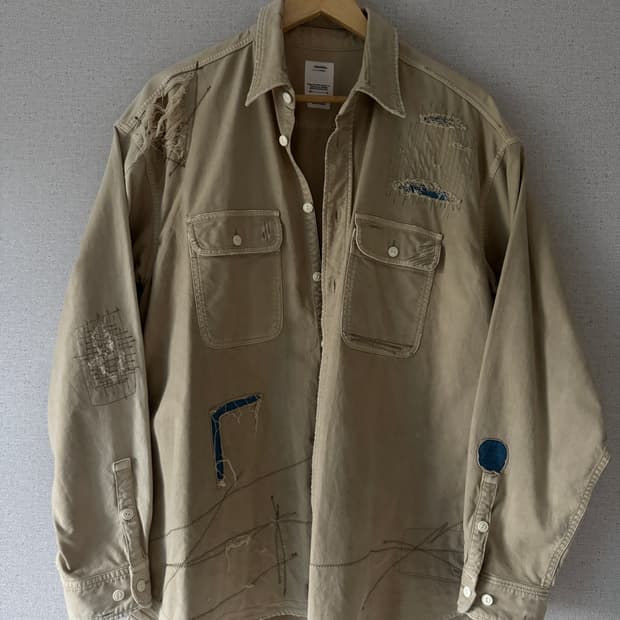 [1] Visvim Grand river L/S crash.khaki