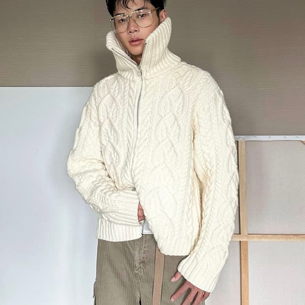 [TRENDYWUS] vintage knit high neck