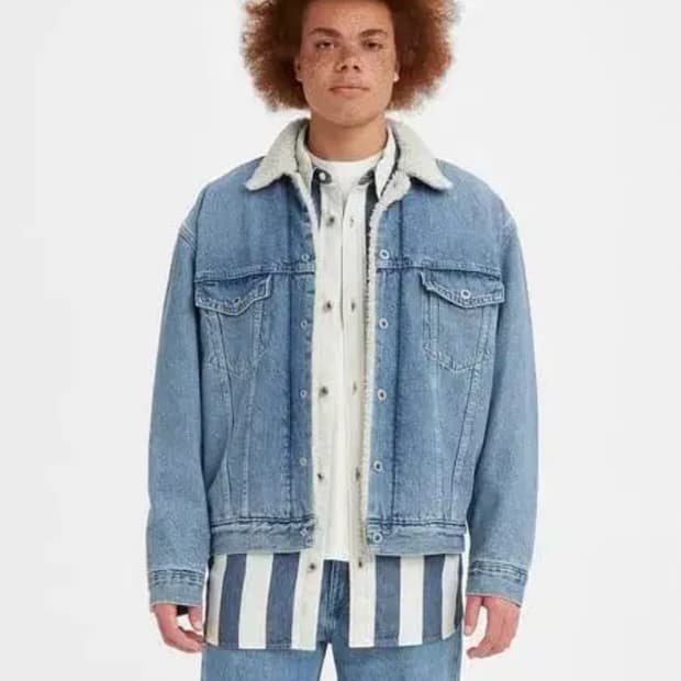 리바이스 실버탭 양털 쉐르파 트러커 자켓 L사이즈 탭채새제품