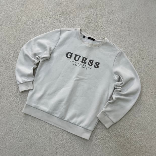 M 게스 빅로고 기모 맨투맨 0325M