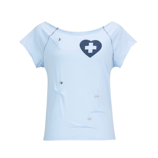 샵 페어리 button up zodiac half T-shirt